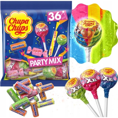 Chupa Chups Party Mix lízátka, tyčinky, bonbony 34ks 400 g