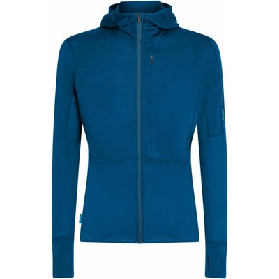 ICEBREAKER Mens Mer 200 Realfleece Descender LS Zip H Atlantis/Arctic