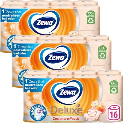 Zewa Deluxe Cashmere Peach 3-vrstvový 3 x 16 ks