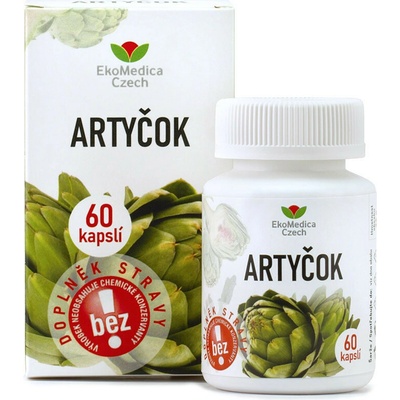 EkoMedica Artičok extrakt v kapsulách pre trávenie a pečeň, 60 kapsúl