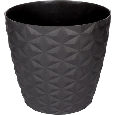 Plastkon Crystal Mat dekoratívny kvetináč antracit 30cm
