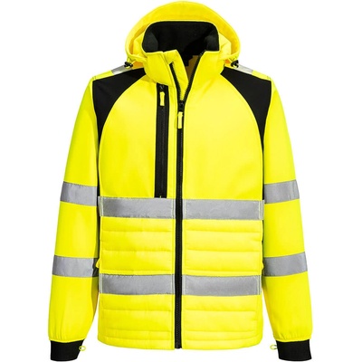 Portwest hi-vis wx2 cd863 eco / Светлоотразително ватирано яке - hv Жълто/Черно xl (cd863ybrxl)