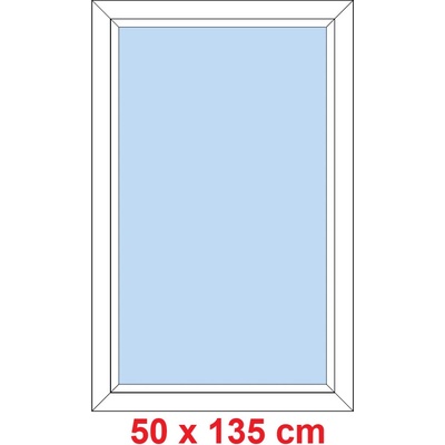 Soft Plastové okno 50x135 cm, FIX neotevíravé, Antracit struktura/bílá