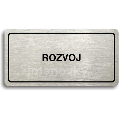ACCEPT Piktogram ROZVOJ - stříbrná tabulka - černý tisk