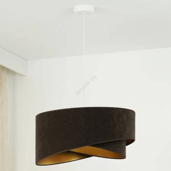 Brilagi - LED Пендел LYRA 1xE27/15W/230V тъмнокафяв/златист (BG1730)