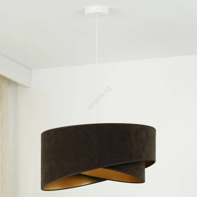 Brilagi - LED Пендел LYRA 1xE27/15W/230V тъмнокафяв/златист (BG1730)