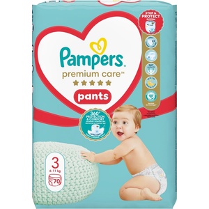 Pampers Памперс гащички Premium S3 (70 бр. /фол)