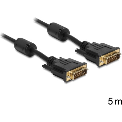 Delock DVI 24+1 кабел от мъжки до мъжки, 5 м