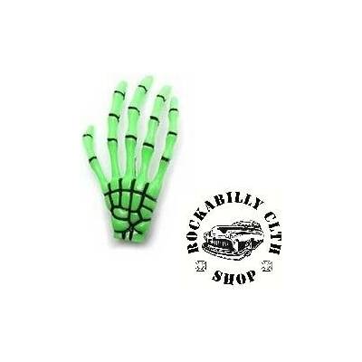 Sponka do vlasů horror Rocka Hairclip Bones Green