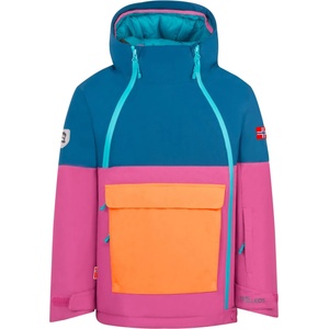 TROLLKIDS Детско ски яке Trollkids Kid's Eikedalen Jacket Ski jacket - Bright Berry / Madeira Blue / Radiant Red - размер 140 (EU) (703-6158-0117)