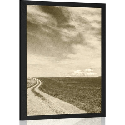 Plakát čarokrásná krajina v sépiovém provedení - 60x90 no frame