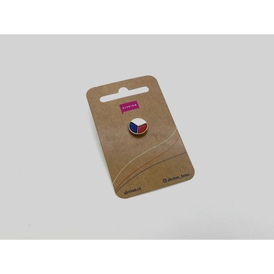 Kulatý odznak vlajka ČR, bez pryskyřice Alerion – Zboží Mobilmania