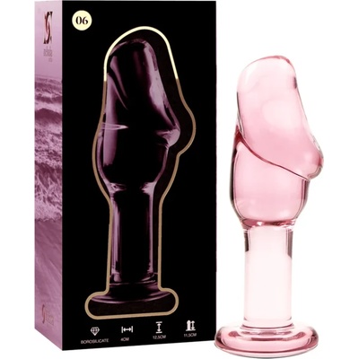 Дилдо от боросиликатно стъкло, 12, 5см. - Nebula Glass Pink 6 (D-235934)