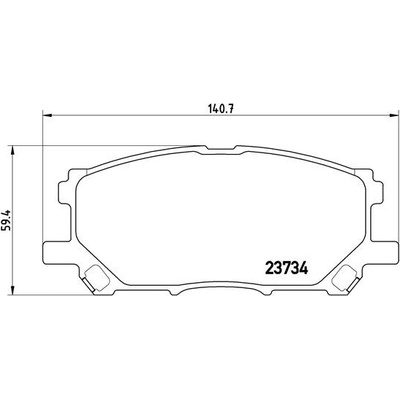 BREMBO Sada brzdových platničiek kotúčovej brzdy P83067