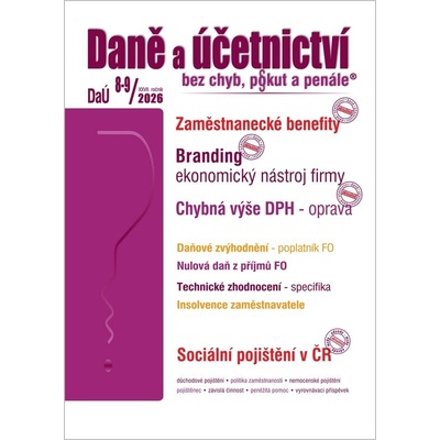 DaÚ č. 8-9 / 2026 - Zaměstnanecké benefity a DPH