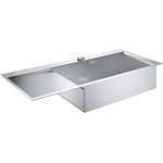 GROHE Кухненски умивалник K1000, 116 x 52cm, с дясна купа и отцедник (31582SD0) Мивка за вграждане