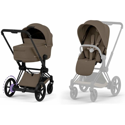 CYBEX Kombinovaný e-Priam 5.0 Coconut Brown Matt Black Frame Platinum 2026