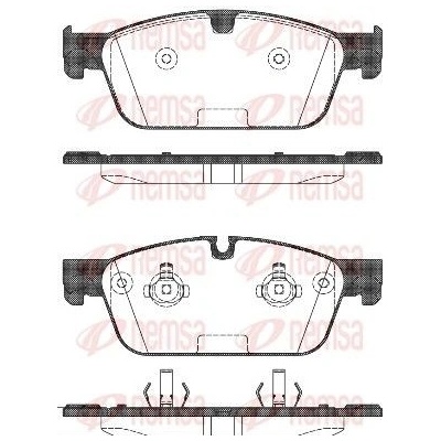 Sada brzdových platničiek kotúčovej brzdy (na jednu nápravu) REMSA 1511.00 1511.00