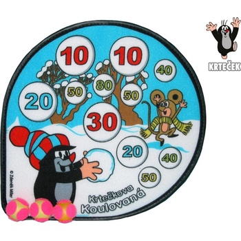 Krtečkův terč na suchý zip 30cm + 3ks míčků