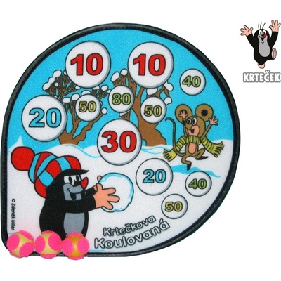 Krtečkův terč na suchý zip 30cm + 3ks míčků