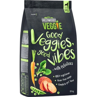 Greenwoods Veggie batáty a brambory s hráškem karotkou a špenátem 2 x 12 kg