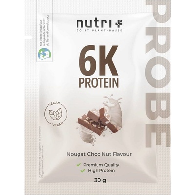 nutri + Пробен размер на веган протеин на прах 6K - Nougat-Choc Nut