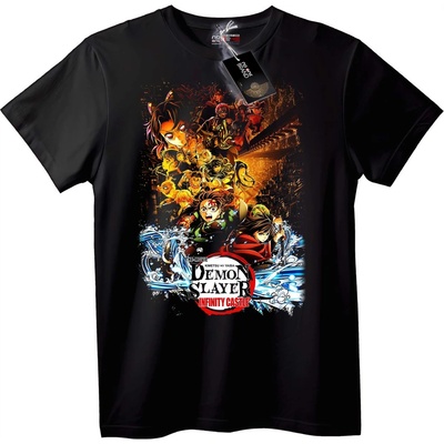 NOONEBRAND Тениска Demon Slayer Безкраен Замък - L, Black