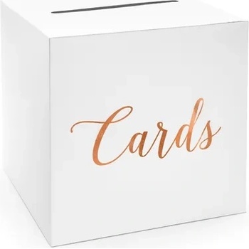 PartyDeco Кутия за сватбени картички - Cards розово злато