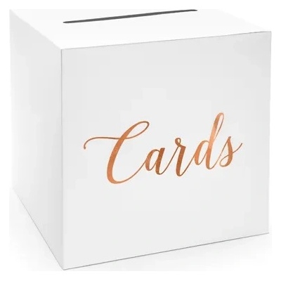 PartyDeco Кутия за сватбени картички - Cards розово злато