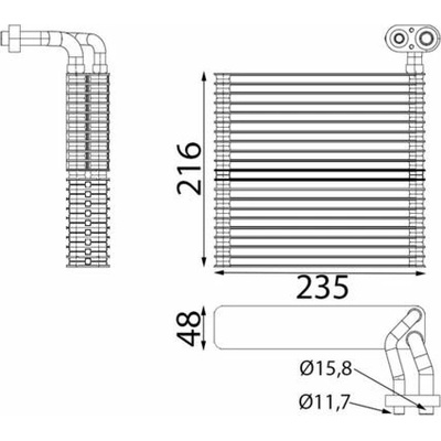 Výparník klimatizácie MAHLE AE 289 000S