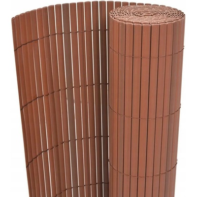zahrada-XL Oboustranný zahradní plot PVC 90 x 300 cm hnědý