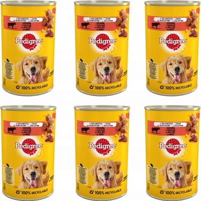 Pedigree Adult hovězí 6 x 400 g