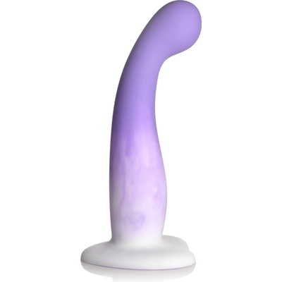 Simply Sweet Slim G-Spot Silicone Dildo 7" Purple/White