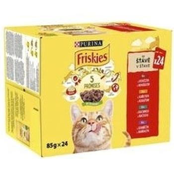 Friskies cat hovězí kuře.kachna jehně kachna ve šťávě 24 x 85 g