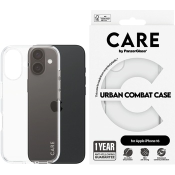 Image 1 of Panzer Гръб CARE by PanzerGlass за iPhone 16, Flagship Case Urban Combat Clear Frame