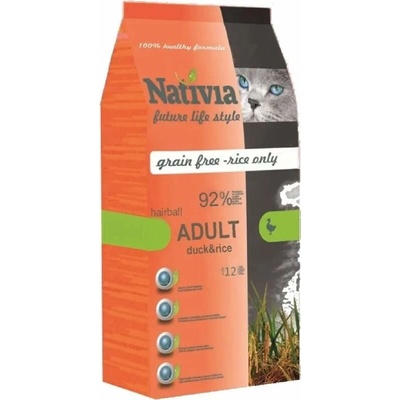 Nativia Adult Hairball Duck&rice 1,5 kg