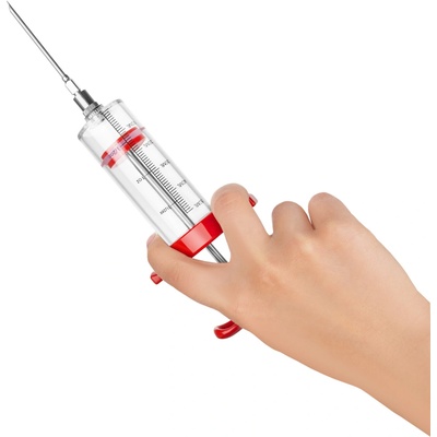 Injektor na maso pro vstříknutí marinády + 3 jehly - Ruhhy