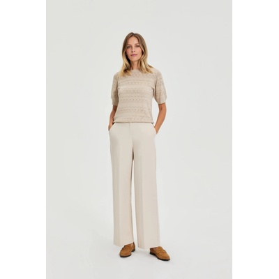 Moodo Бежови панталони с гънки Moodo Moodo | Bezhov | ЖЕНИ | XXL