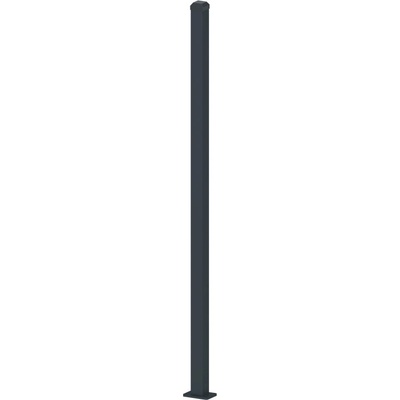 Hliníkový plotový sloupek s montážní patkou 65 x 65 x 1900 mm, antracit RAL7016