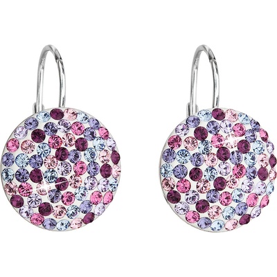 Pavona visací s krystaly Swarovski mix fialové kulaté 31176.3
