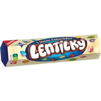 Orion lentilky Dražé z bielej čokolády, krabička 34 g