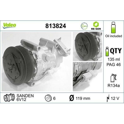Kompresor, klimatizace VALEO 813824