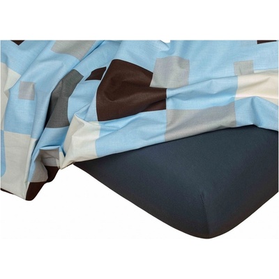 Dadka jersey prostěradlo tmavě šedé 80x220x18
