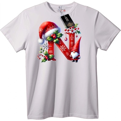 NOONEBRAND Тениска Коледно N Джудже - S, White