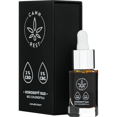 Cannrest 2% CBD 5% CBG kokosový olej 15 ml