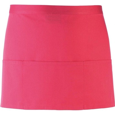 Premier PR155 Krátka zástera do pása s vreckom Colours ružová hot