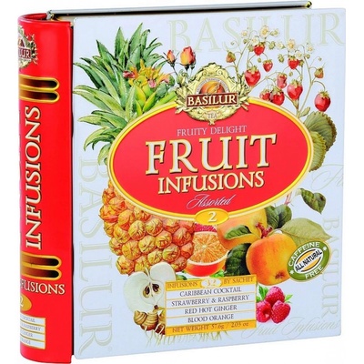 Basilur Fruit Infusions Book Fruity Delight plech 32 x 1,8 g