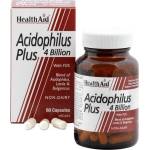HEALTHAID Хранителна добавка Пробиотици, Health Aid Acidophilus Plus 4 billion 60caps