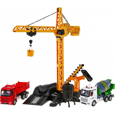 GIGA RC stavebný žeriav s autami 1:12 RTR žltá