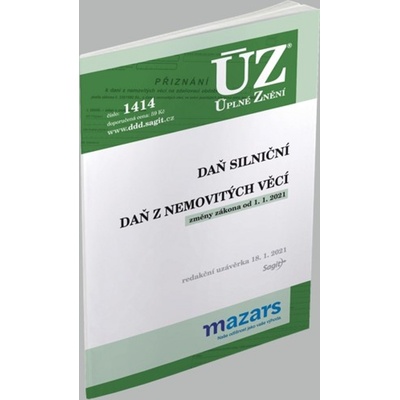 ÚZ 1414 Daň z nemovitých věcí, Daň silniční, 2021